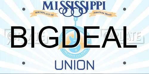 BIGDEAL Mississippi License Plate