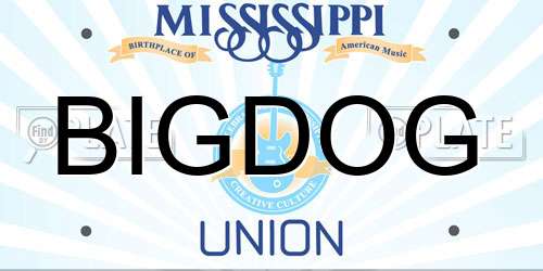 BIGDOG Mississippi License Plate