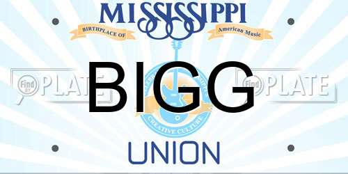 BIGG Mississippi License Plate