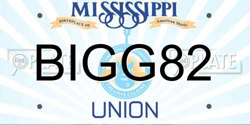 BIGG82 Mississippi License Plate