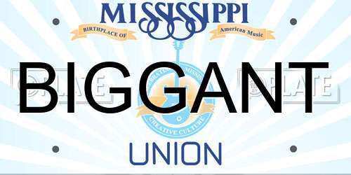 BIGGANT Mississippi License Plate