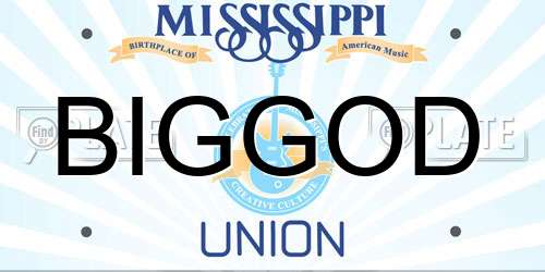 BIGGOD Mississippi License Plate