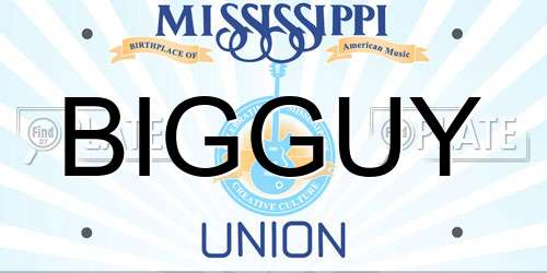 BIGGUY Mississippi License Plate