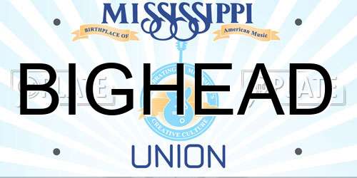 BIGHEAD Mississippi License Plate