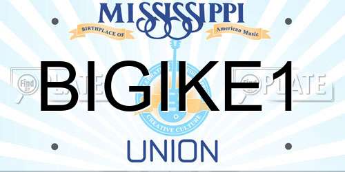 BIGIKE1 Mississippi License Plate