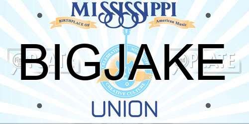 BIGJAKE Mississippi License Plate