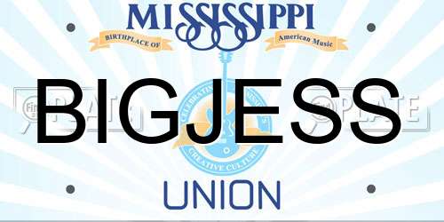 BIGJESS Mississippi License Plate