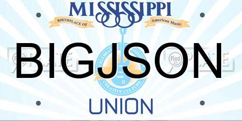 BIGJSON Mississippi License Plate