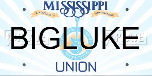 BIGLUKE Mississippi License Plate