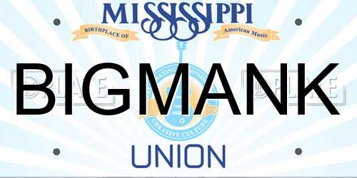 BIGMANK Mississippi License Plate