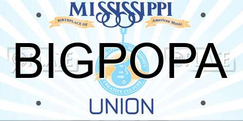 BIGPOPA Mississippi License Plate