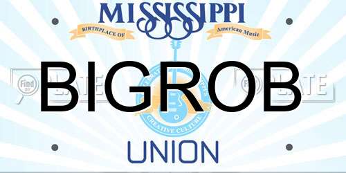 BIGROB Mississippi License Plate