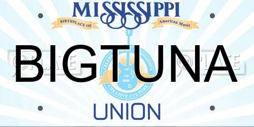 BIGTUNA Mississippi License Plate