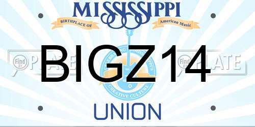 BIGZ14 Mississippi License Plate