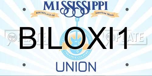 BILOXI1 Mississippi License Plate