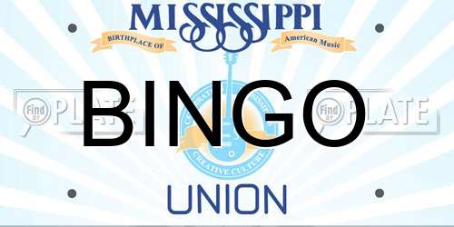 BINGO Mississippi License Plate