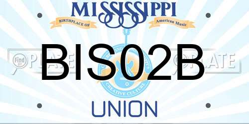 BIS02B Mississippi License Plate