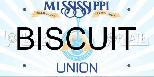 BISCUIT Mississippi License Plate