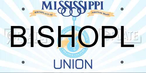 BISHOPL Mississippi License Plate