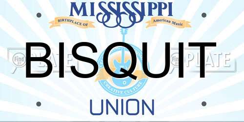 BISQUIT Mississippi License Plate