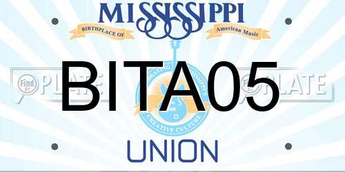 BITA05 Mississippi License Plate