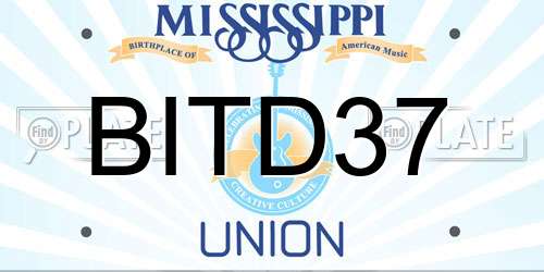 BITD37 Mississippi License Plate