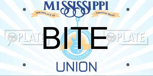 BITE Mississippi License Plate