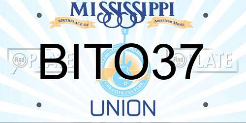 BITO37 Mississippi License Plate