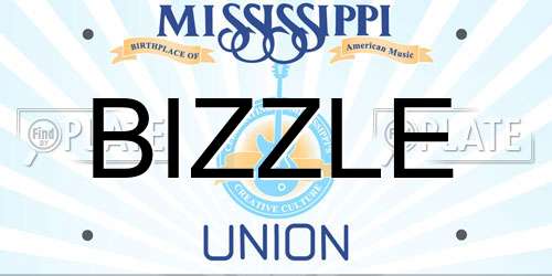 BIZZLE Mississippi License Plate