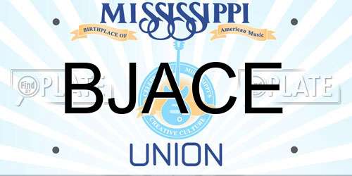 BJACE Mississippi License Plate
