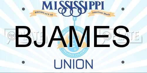 BJAMES Mississippi License Plate