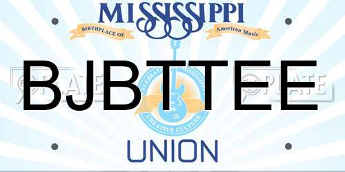 BJBTTEE Mississippi License Plate
