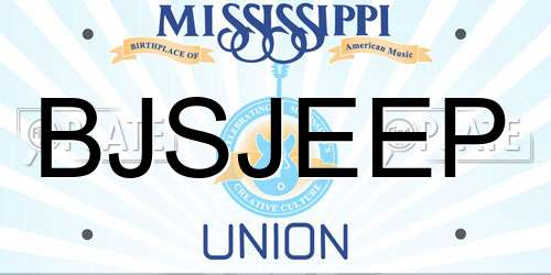 BJSJEEP Mississippi License Plate