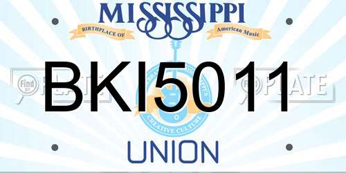 BKI5011 Mississippi License Plate