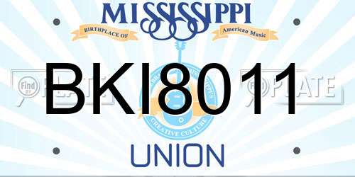 BKI8011 Mississippi License Plate