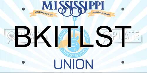 BKITLST Mississippi License Plate