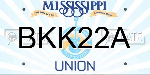 BKK22A Mississippi License Plate
