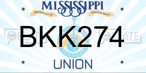BKK274 Mississippi License Plate