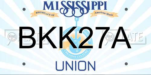 BKK27A Mississippi License Plate