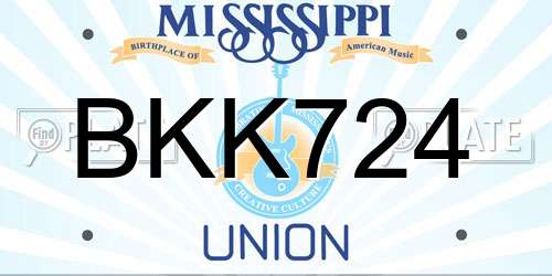 BKK724 Mississippi License Plate