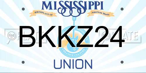 BKKZ24 Mississippi License Plate