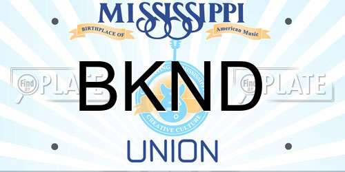 BKND Mississippi License Plate