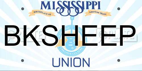BKSHEEP Mississippi License Plate