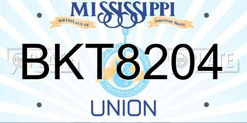 BKT8204 Mississippi License Plate