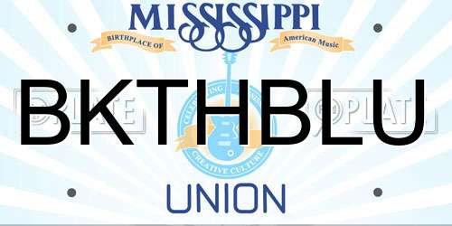 BKTHBLU Mississippi License Plate