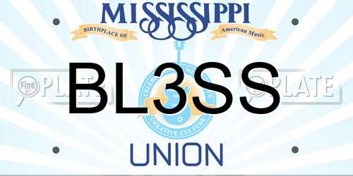 BL3SS Mississippi License Plate