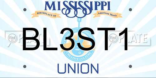 BL3ST1 Mississippi License Plate