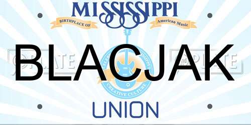 BLACJAK Mississippi License Plate