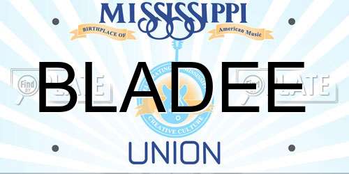 BLADEE Mississippi License Plate