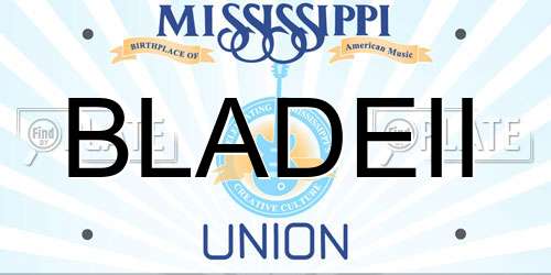 BLADEII Mississippi License Plate